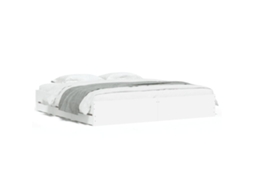 Bed Frame, Bed Frames Vidaxl Branco Madeira Processada (200 X 200 Cm)