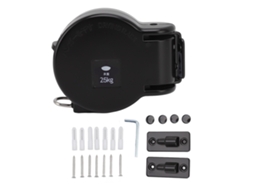 Varal retrátil Slowmoose de 4,2 m para áreas internas, resistente, durável, de aço inoxidável, varanda, preto