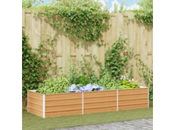 Vidaxl Canteiro De Jardim Elevado Marrom Claro 240 X 80 X 45 Cm