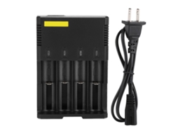 Aetheria carregador de Baterias 4 slot com Display Led, Proteção Contra Sobrecarga e Polaridade Inversa
