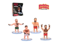Pacote com 1 boneco colecionável UFC, boneco Bizak de 6 cm