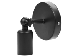 Aplique De Parede Estilo Retro Com Soquete E27 Para Café E Corredor Preto