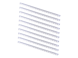 Lurelia Régua Triangular 10 Peças Em Plástico 20cm Para Projetos Criativos