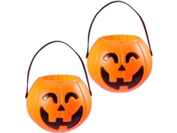 Cesto de Abóbora para Halloween e Ação de Graças, com Alça, para Crianças | S/MARCA