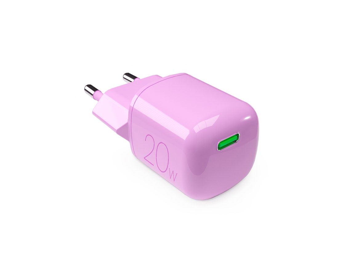 Ładowarka Sieciowa Usb c Gan 20w Różowa PURO
