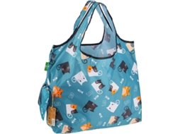 Sacola De Compras Grande, Dobrável E Reutilizável, Feita De Material Reciclado. Leve E Com Compartimento Para Guardar A Sacola. Aquaforge