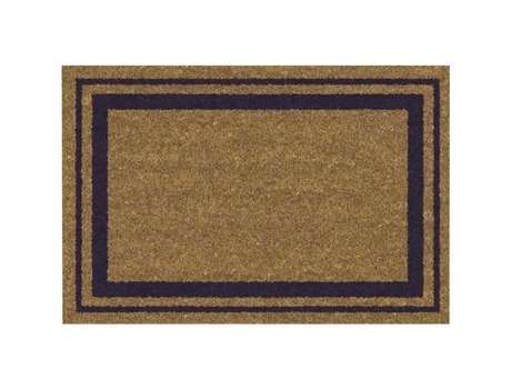 Tapete De Coco 40x60 Cm Borda Azul Idmat