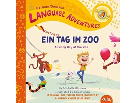 Livro ein lustiger tag im zoo (a funny day at the zoo, german / deutsch language) de michelle glorieux (alemão)