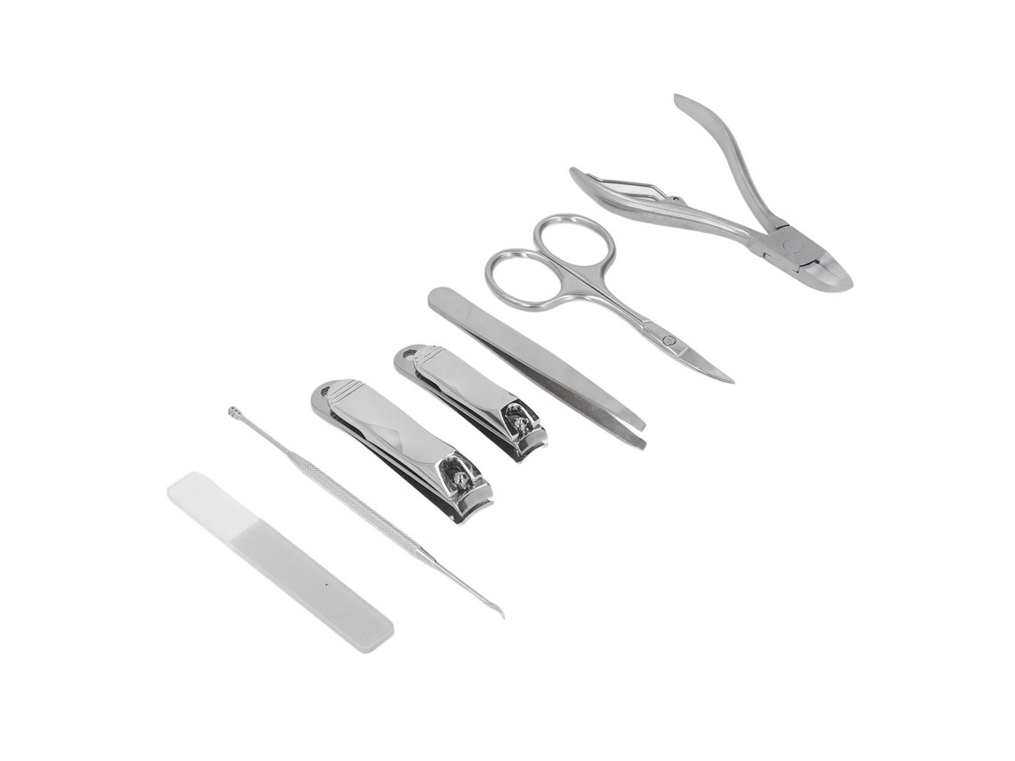 Set De Manicura Profesional 7 Piezas De Acero Inoxidable, Lâminas Afiadas Y Duraderas Para Salones Y Viajes