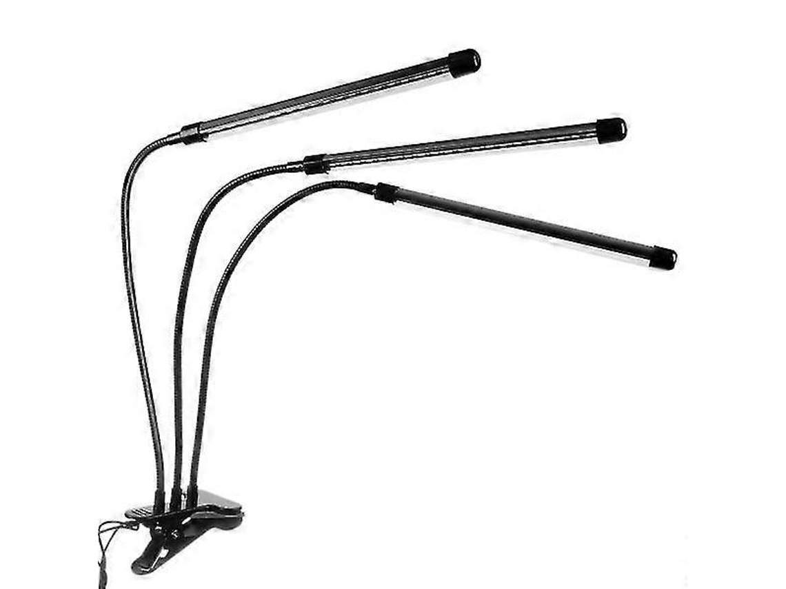 Luz De Cultivo Ajustável Led, Com Temporizador, Preta Aquaforge