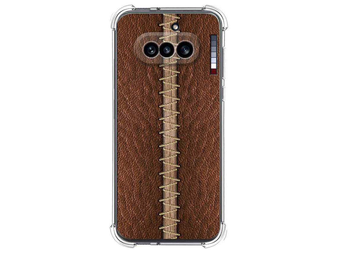 Capa Tumundosmartphone De Silicone À Prova De Choque Para Nothing Phone 4a 5g Design Em Couro 01 Desenhos