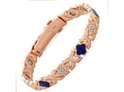 Pulseira De Cobre, Bracelete De Terapia Magnética Trevo Da Sorte (azul Escuro) Spqment