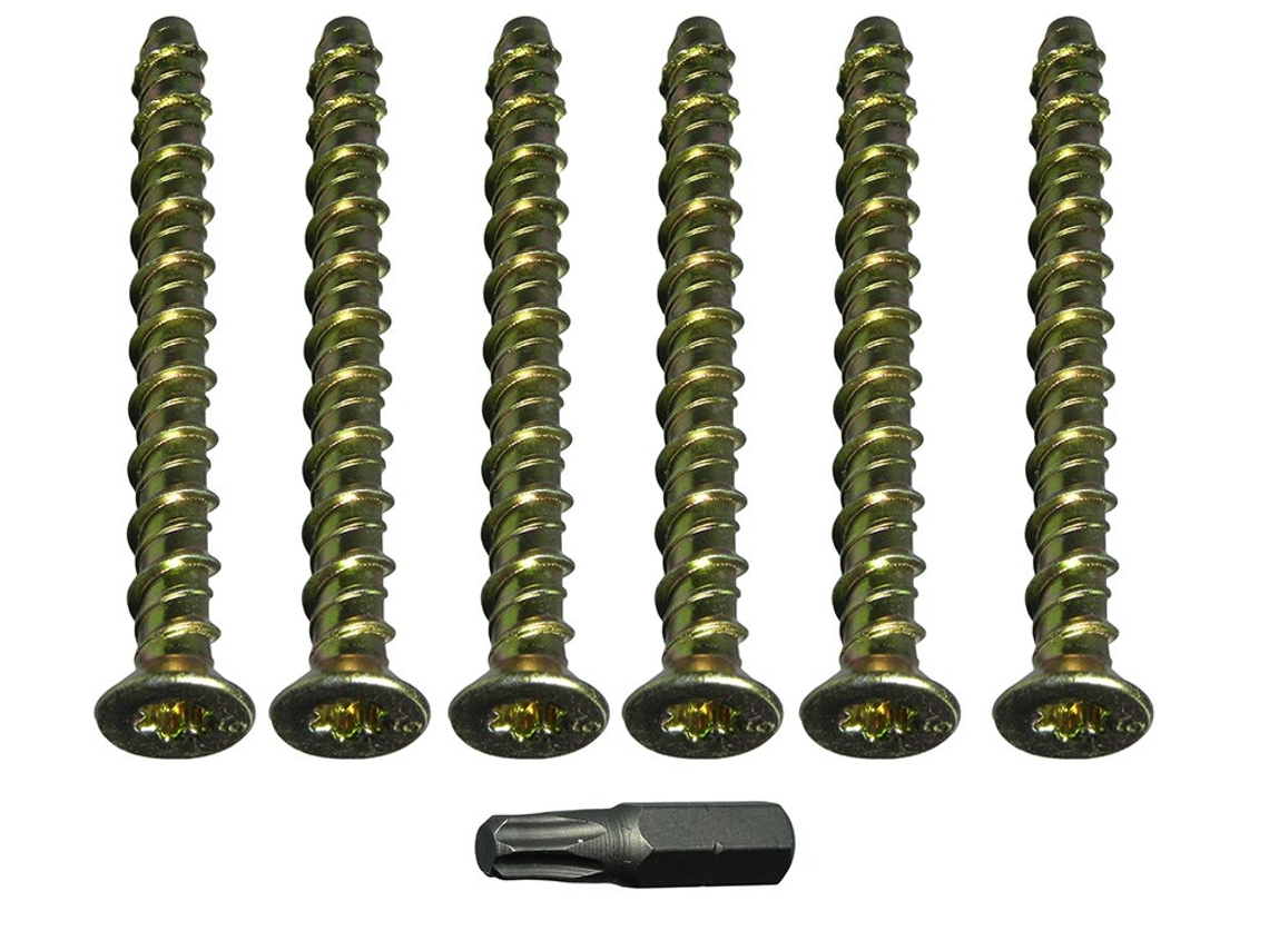 Conjunto De 4 Parafusos Autoatarraxantes Com Cabeça Sextavada M16 X 150 Mm