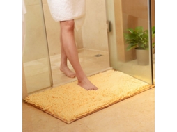 Tapete De Banho Antiderrapante De Microfibra Lavável Absorvente Rápido 40x60cm Bege