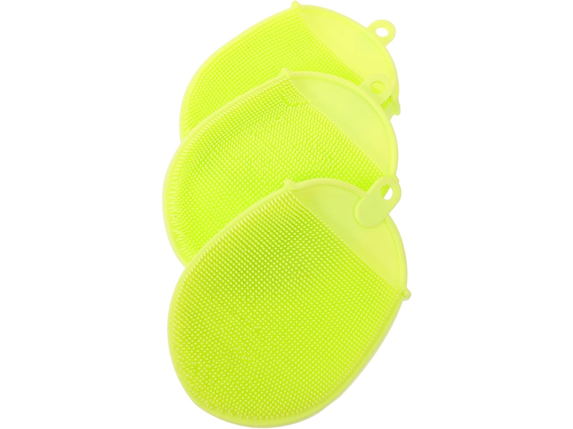 Conjunto De 3 Escovas Silicone Para Banho, Esfoliação E Massagem Corporal, Alívio Do Estresse, Cores Sortidas, Adequadas