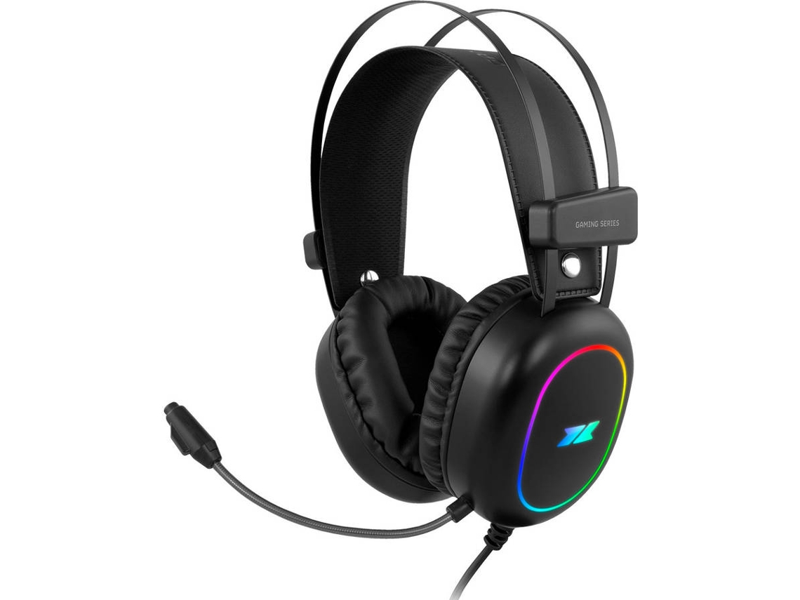 Auscultadores Gaming 1LIFE Astro RGB (On Ear - Microfone - Preto)