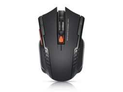 Rato Yizhood Jogos Sem Fio De Alta Precisão 2,4 Ghz 6 Botões 1600 Dpi Usb Retroiluminado Silencioso Blue Tooth Para Laptop Pc Preto