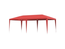 Vidaxl Tenda De Festa Vermelho 600 X 300 X 255 Cm Pe E Aço