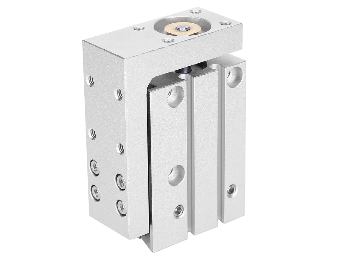Cilindro pneumático de aço inoxidável (dupla ação, curso de 20 mm)