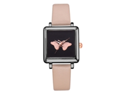 Relógio de Pulso Feminino Lvpai P712 Casual Quartzo com Pulseira Pu Bege
