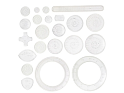 Kit de pintura Ipetboom com 22 réguas de plástico para design gráfico e criação de desenhos elegantes, ideal para presentes e