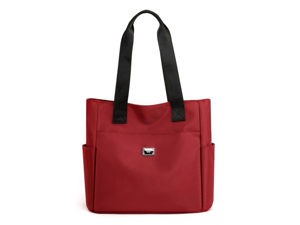 Bolsa de Ombro AQUAFORGE em Nylon, Impermeável, Grande, Vários Bolsos, Vermelha