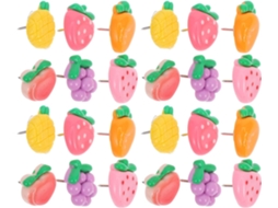 Conjunto De 30 Tachinhas Decorativas Em Formato Frutas E Leguminosas Para Quadrados De Cortiça, Tachinhas Adesivas Fofas Para