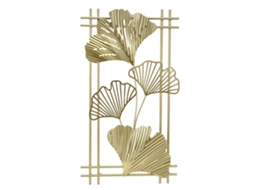 Laxiscreed Decoração De Parede Em Metal Dourado Com Folhas Para Sala, Escritório Ou Hotel