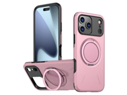 Capa Para Iphone 17 Pro Max À Prova De Quedas Com Suporte Magnético Giratório Digitallab (rosa)