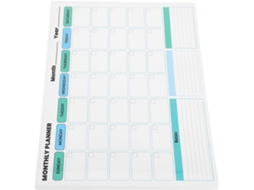 Calendário Mensal de Quadro em para e Branco, Autoadesivo Pvc Escrever Apagar, Fácil Instalar Reutilizável CHABERLU