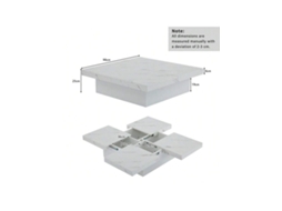 Mesa De Centro Branca Moderna Com Design De Mármore, 90 X 90 X 25 Cm 4 Gavetas, Tampo Deslizante, Suporta Até 30 Kg Quenty