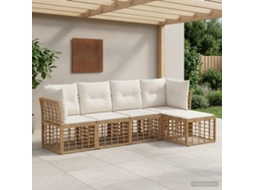 Vidaxl Conjunto De Sofás Para Exterior Natural Poliéster