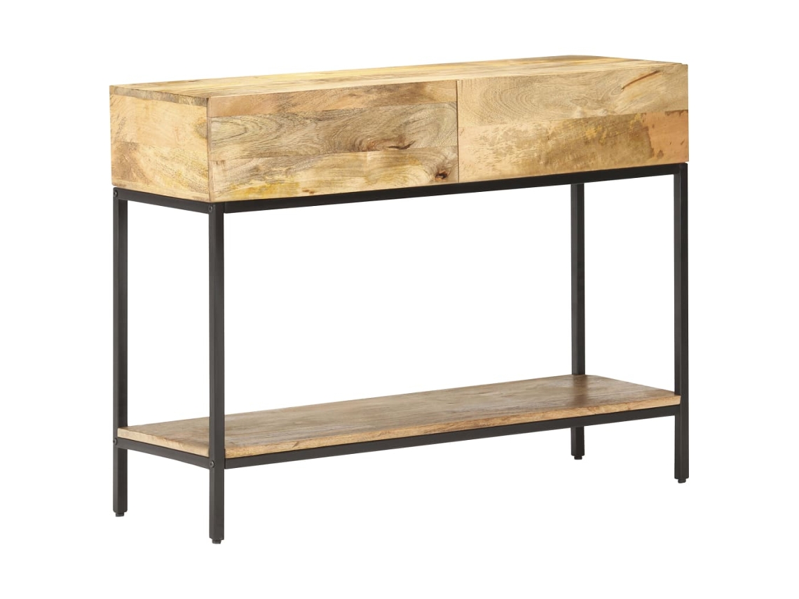 Vidaxl Mesa Consola 100x35x76 Cm Madeira De Mangueira Maciça