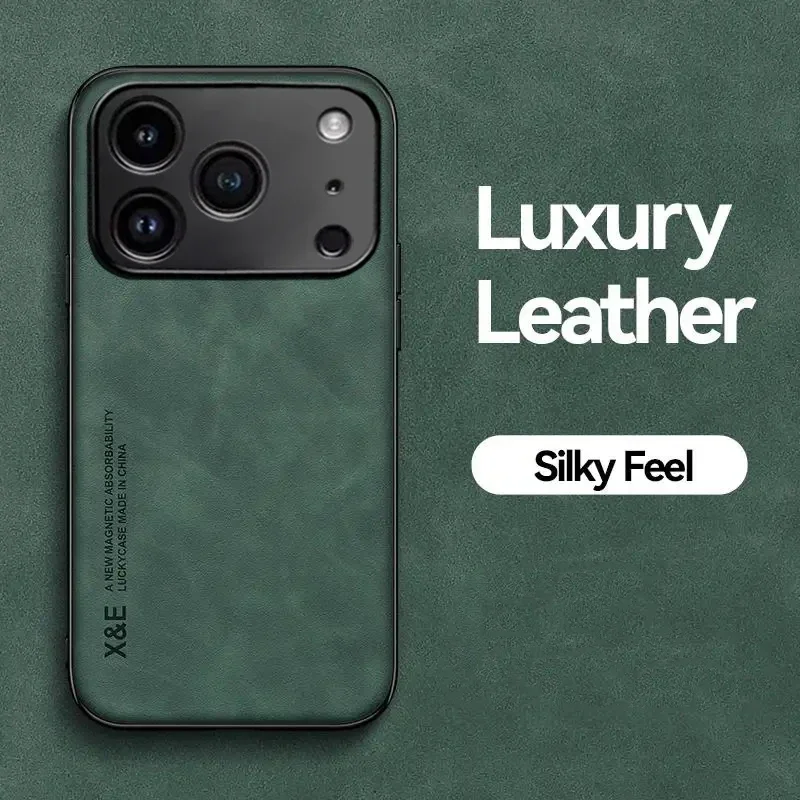 Capa De Luxo Em Couro Genuíno Para Iphone 12 Pro Max (verde), Capa Protetora À Prova De Choque.