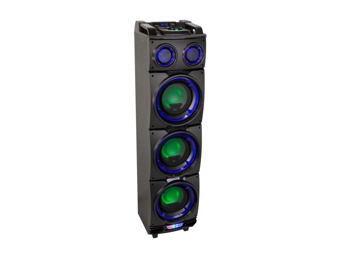 Coluna Amplificada 3X8'' 400W Usb/Fm/Bt/Sd Preta Ibiza