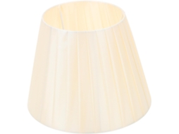 Abajur Decorativo Em Tecido Bege Claro Para Luminária De Parede E27, Formato Cônico.