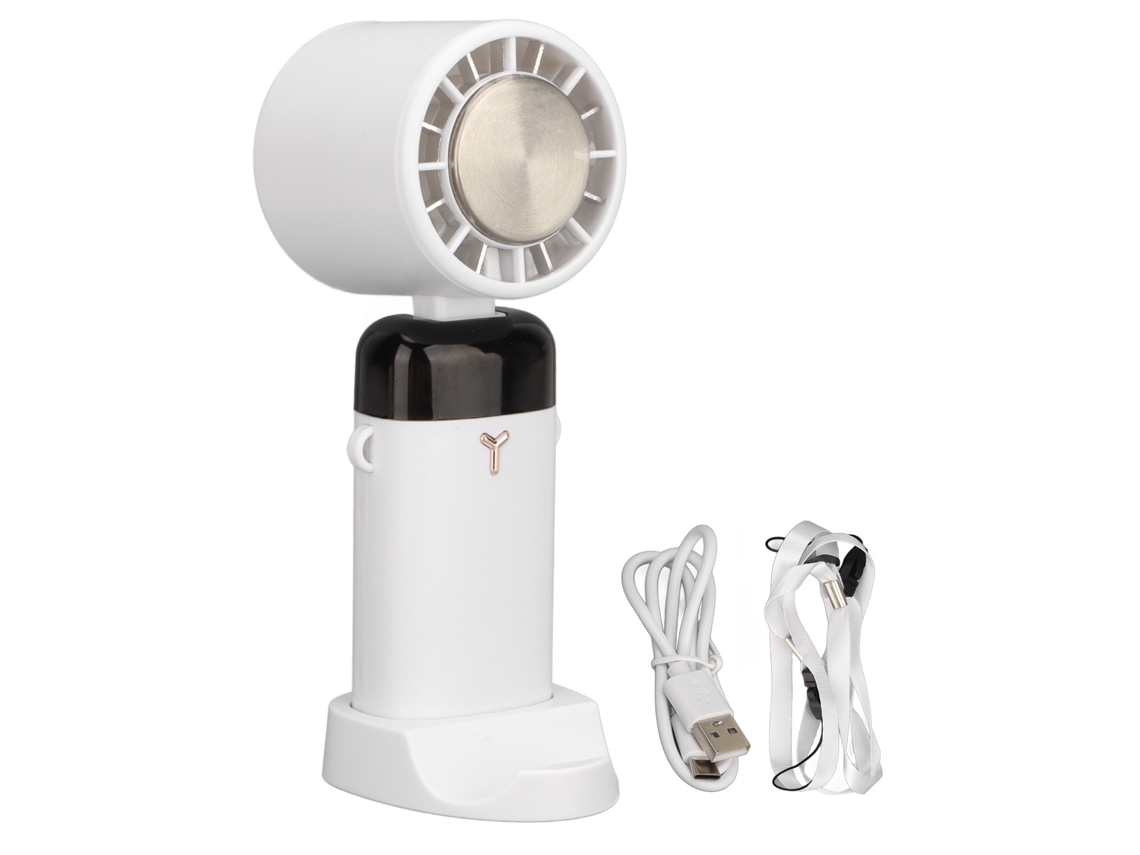 Ventilador Portátil Silencioso Plegable 3 Velocidades 3600mah Branco