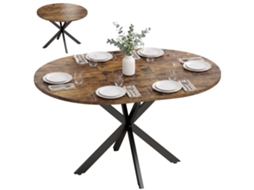 Mesa Extensível P/ 4-6 Pess., Estilo Ind. C/ Pé Aranha, Cast. Rústico