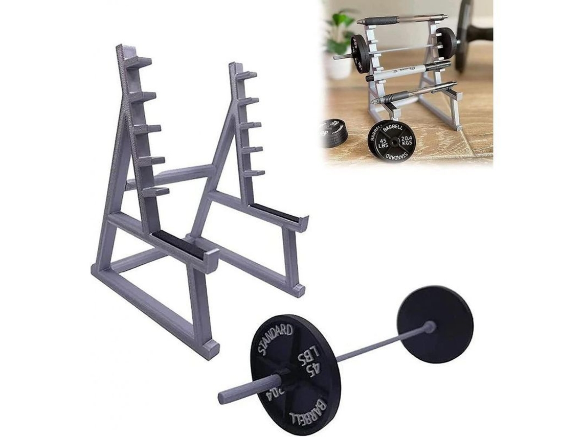 2026 porta Lápices Squat Rack, Organizador de Escritório Temático de Ginásio, Presente Divertido para Entusiastas de Fitness Portavasos e Barbell