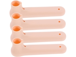 Conjunto De 4 Capas Silicone Para Maçanetas Portas, Protetoras Contra Impactos, Bege