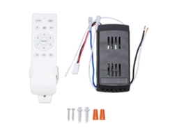 Kit Controle Remoto Universal Ventilador de Teto 6 Velocidades com Timer e Receptor para Substituição | S/MARCA