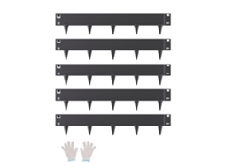 5 Pcs Borde De Metal De 990 X 181 X 1,5 Mm Com Dentes Afiados, Preto Vevor