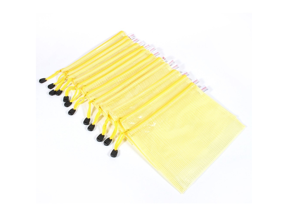 Bolsas Plásticas Com Zíper Amarelas A5, Pastas Para Documentos, Pastas De Arquivos, Bolsas Protetoras Para Guardar Arquivos