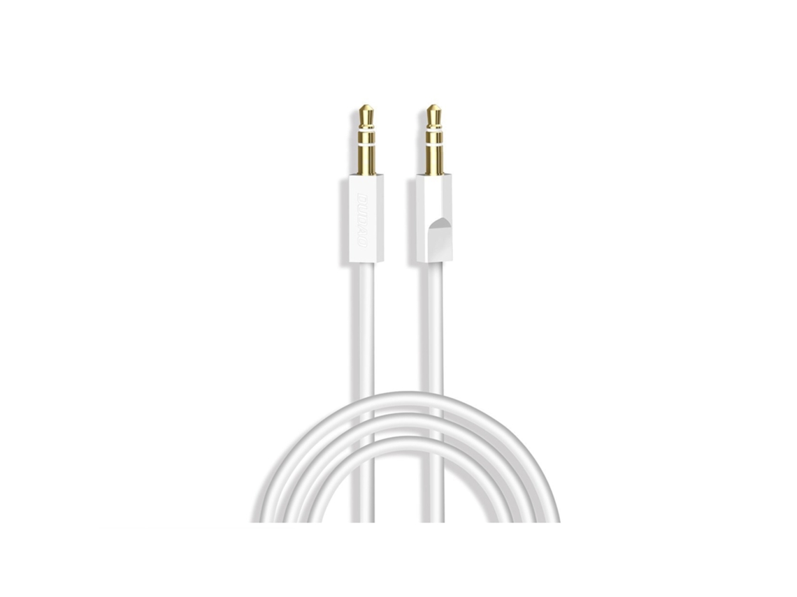Cabo de Áudio de Apoio de Luxo Conector 3,5 Mm, 1 Metro, Branco AOZORZ