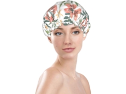 Touca De Banho Feminina, Reutilizável, Impermeável, Dupla Camada, Com Elástico, Ideal Para Cabelos Longos, Com Estampa
