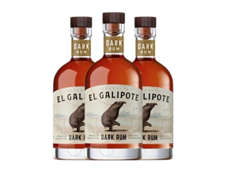 Rum EL GALIPOTE Dark Rum (0.7 L - 3 Unidades)