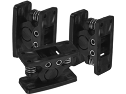 Conjunto de 3 portas de plástico reforçado para suportes de guarda-roupa, Com