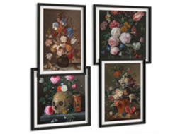 Composição De Quadros Paisagens Da Natureza Cachoeiras Fauna Espelharte (4 Peças)