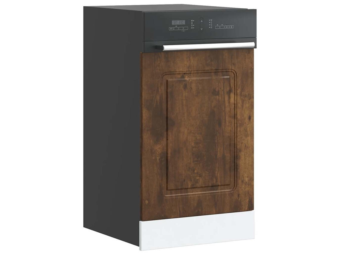 Vidaxl Painel Máquina Lavar Louça Kalmar 45x1,5x57 Cm Carvalho Fumado