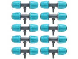 Conector Redutor De Tee Com Pontes 16mm Para 4/7 Para Irrigação Jardim 10un